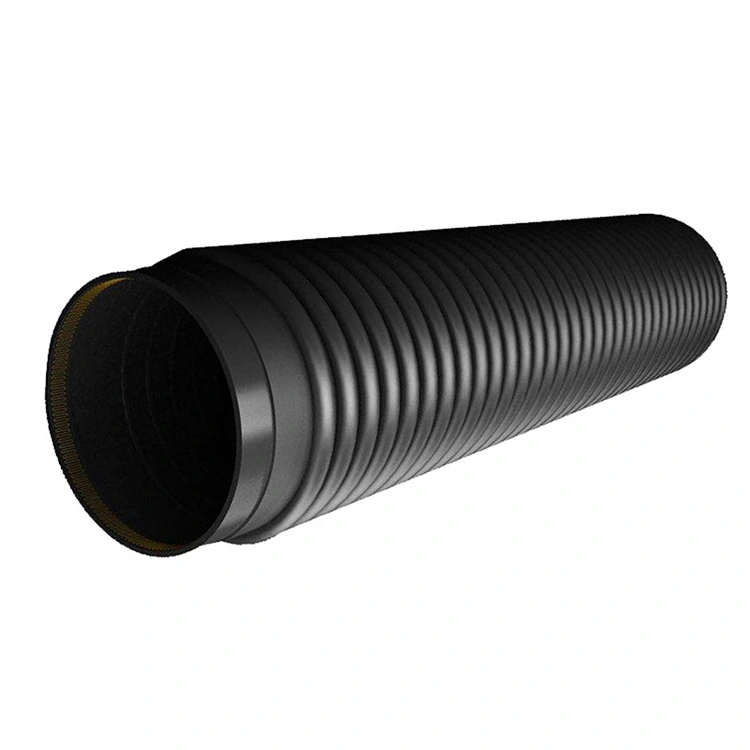HDPE de alta resistência Spirally enrolou o tubo de quilate reforçado